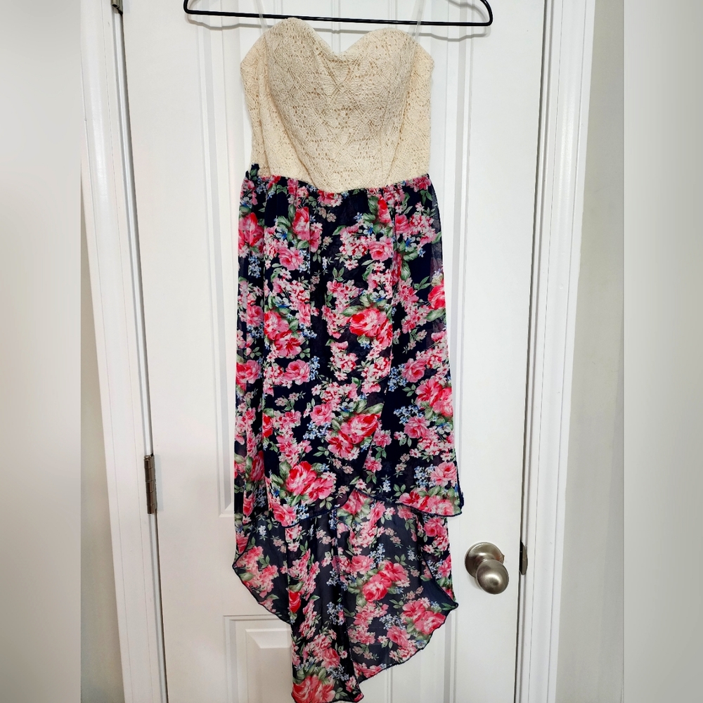 Strapless High-Low Dress